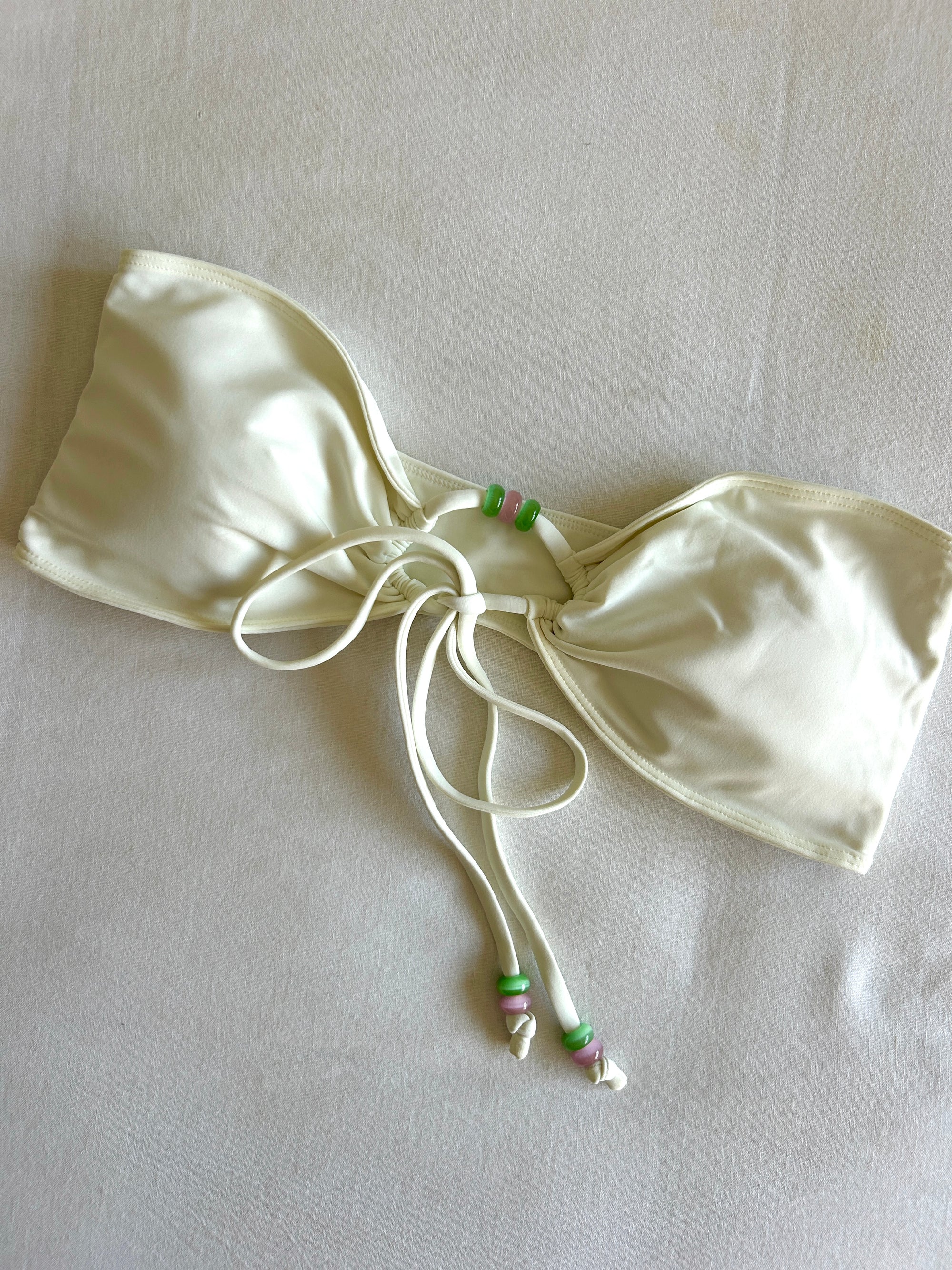 CREAM DAHLIA BANDEAU | SIZE X LARGE
